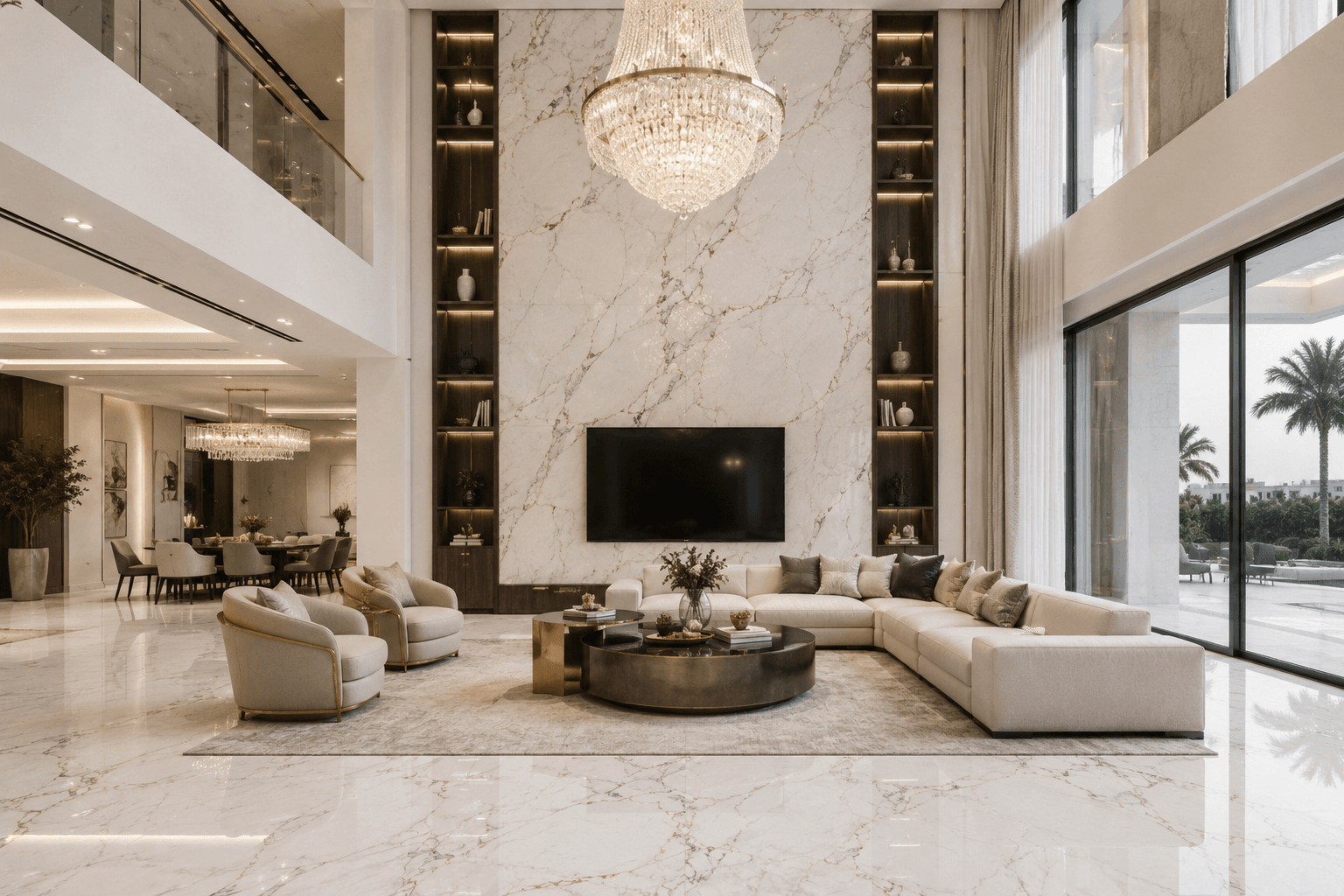 Marble in luxury living room