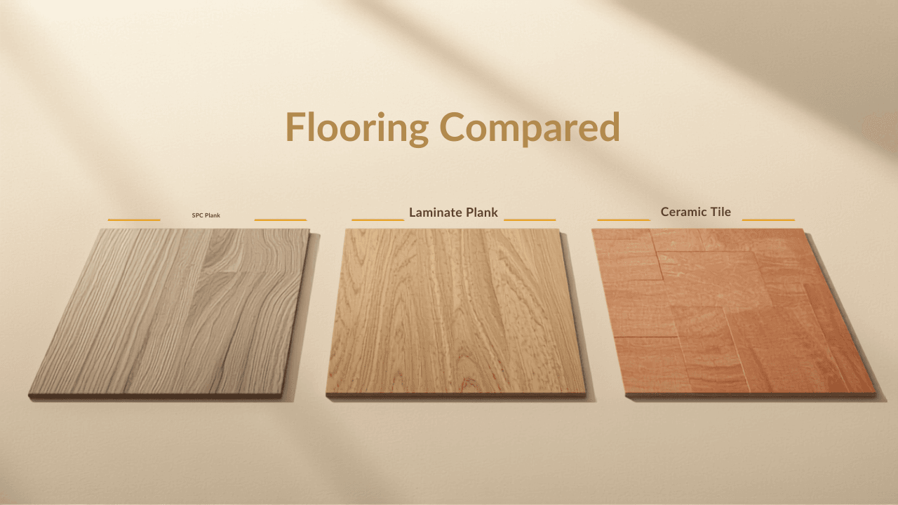 SPC vs Laminate vs Ceramic Flooring Comparison UAE - NOVA Select