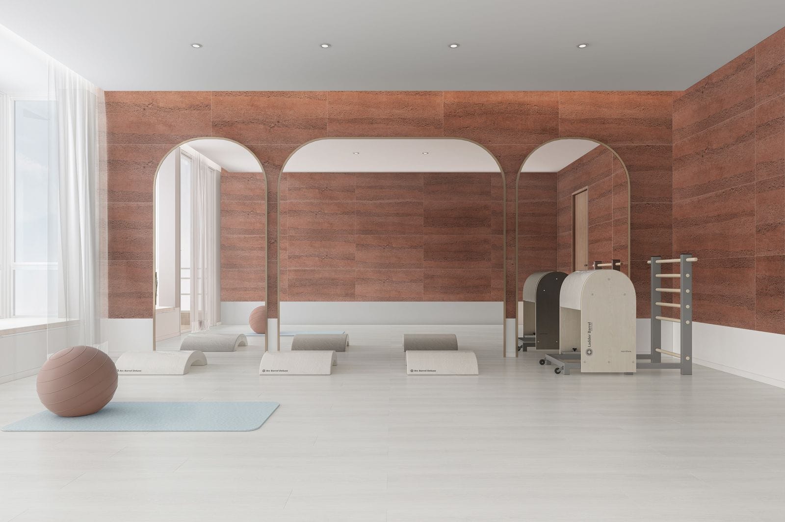 Elegant Red Rammed Earth application - NOVA Select UAE