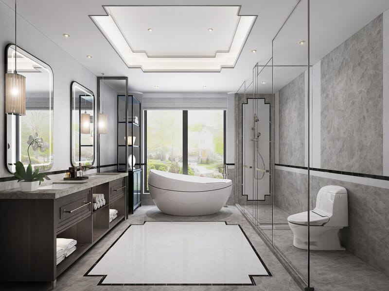 White Marfil 5896 room application